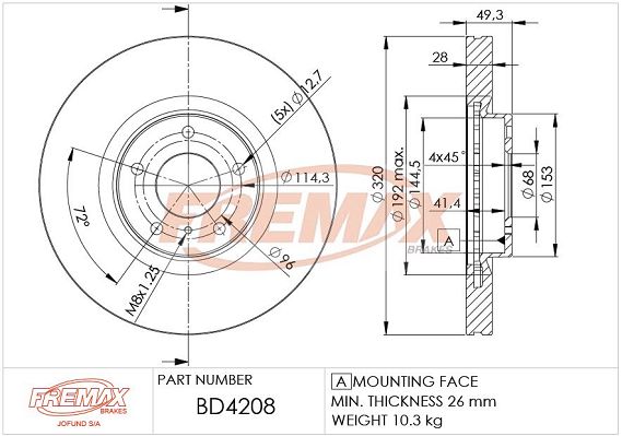 FREMAX Jarrulevy BD-4208