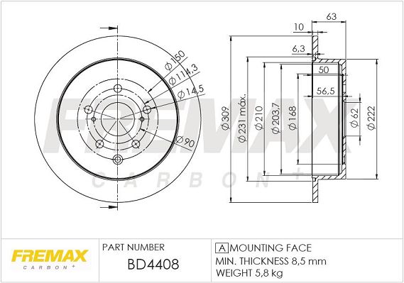 FREMAX Jarrulevy BD-4408