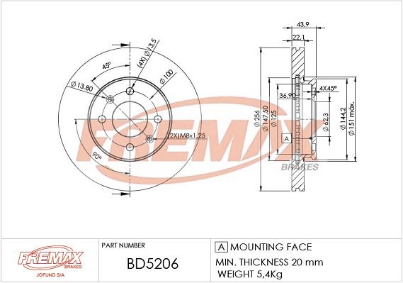 FREMAX Jarrulevy BD-5206