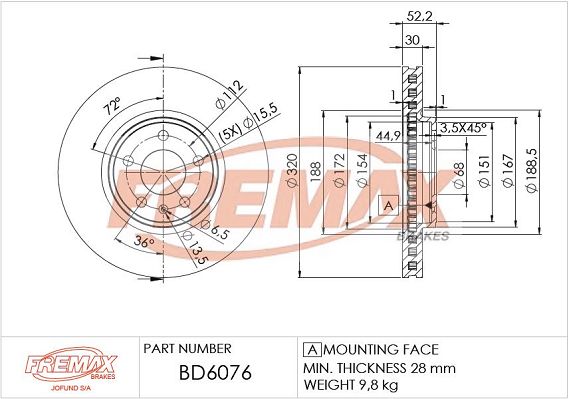 FREMAX Jarrulevy BD-6076