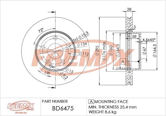 FREMAX Jarrulevy BD-6475