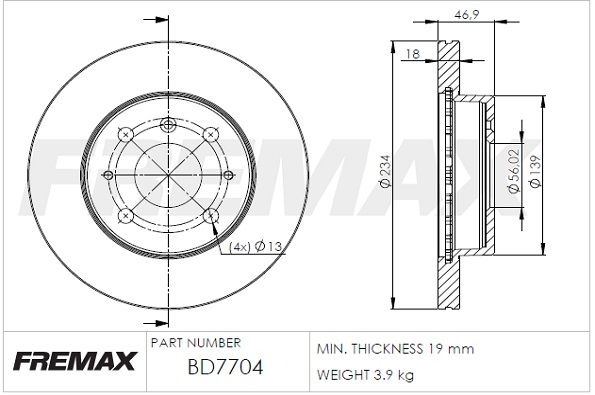 FREMAX Jarrulevy BD-7704