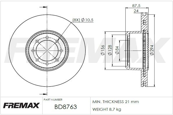 FREMAX Jarrulevy BD-8763