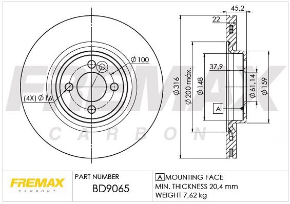 FREMAX Jarrulevy BD-9065