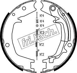 FRI.TECH. Jarrukenkäsarja, seisontajarru 1046.215K