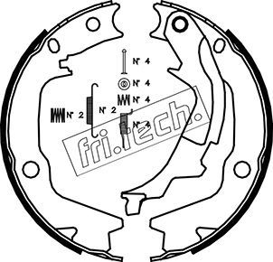 FRI.TECH. Jarrukenkäsarja, seisontajarru 1046.222K