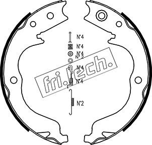 FRI.TECH. Jarrukenkäsarja, seisontajarru 1064.180K