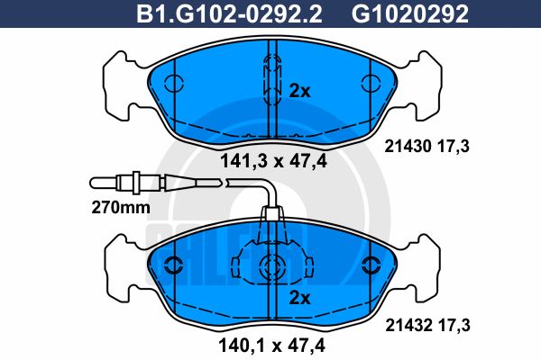 GALFER Jarrupala, levyjarru B1.G102-0292.2