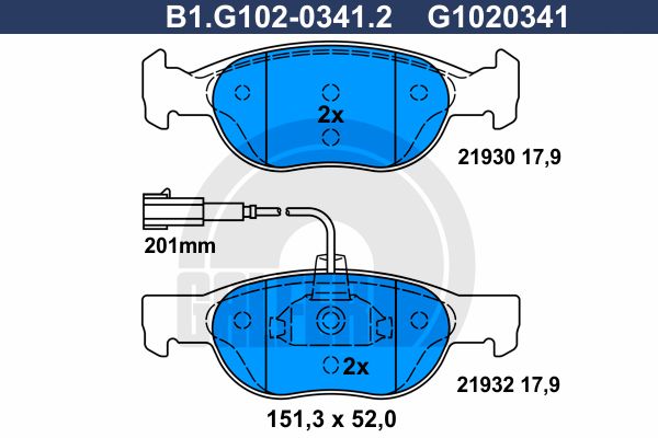 GALFER Jarrupala, levyjarru B1.G102-0341.2