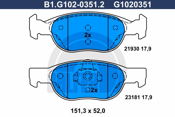 GALFER Jarrupala, levyjarru B1.G102-0351.2