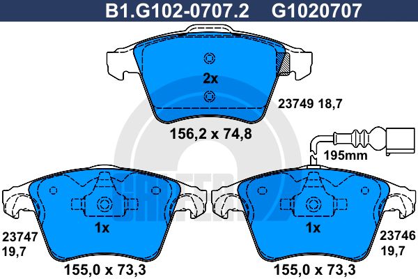 GALFER Jarrupala, levyjarru B1.G102-0707.2