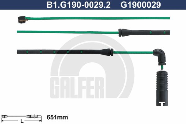 GALFER Kulumisenilmaisin, jarrupala B1.G190-0029.2