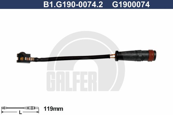 GALFER Kulumisenilmaisin, jarrupala B1.G190-0074.2