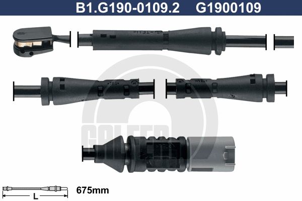 GALFER Kulumisenilmaisin, jarrupala B1.G190-0109.2