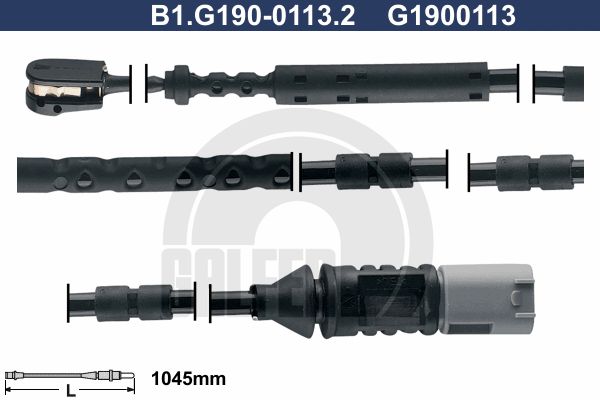 GALFER Kulumisenilmaisin, jarrupala B1.G190-0113.2