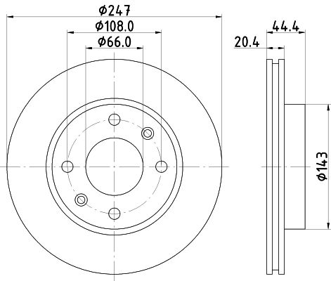 HELLA Jarrulevy 8DD 355 101-081