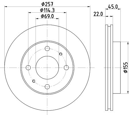 HELLA Jarrulevy 8DD 355 103-291