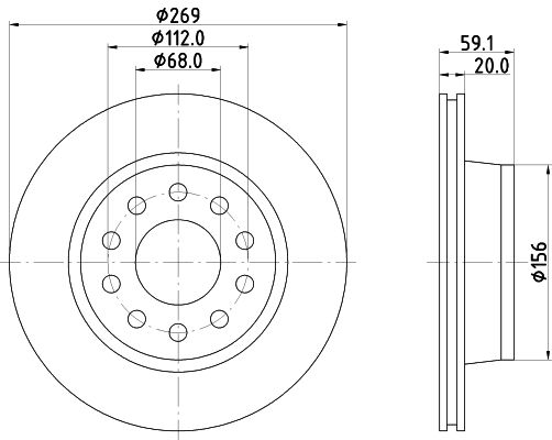 HELLA Jarrulevy 8DD 355 103-851