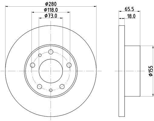 HELLA Jarrulevy 8DD 355 104-391