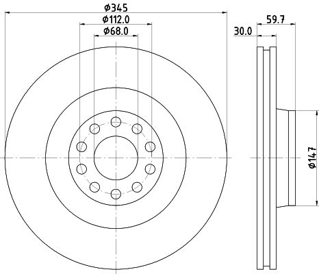 HELLA Jarrulevy 8DD 355 108-481