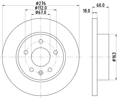 HELLA Jarrulevy 8DD 355 110-721