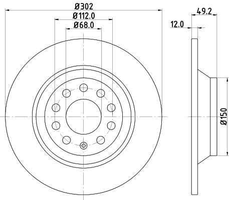 HELLA Jarrulevy 8DD 355 122-141