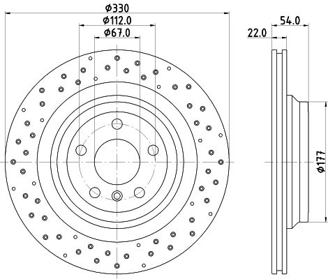 HELLA Jarrulevy 8DD 355 122-551