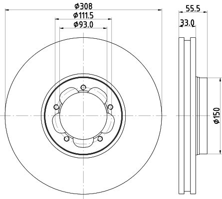 HELLA Jarrulevy 8DD 355 123-131