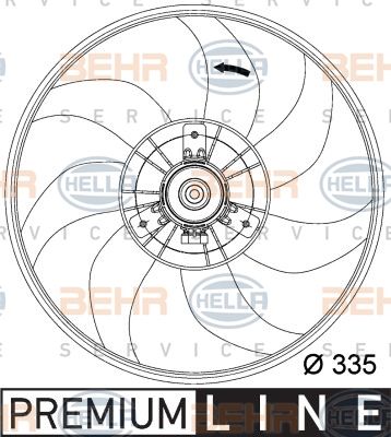 HELLA Tuuletin, moottorin jäähdytys 8EW 351 034-441