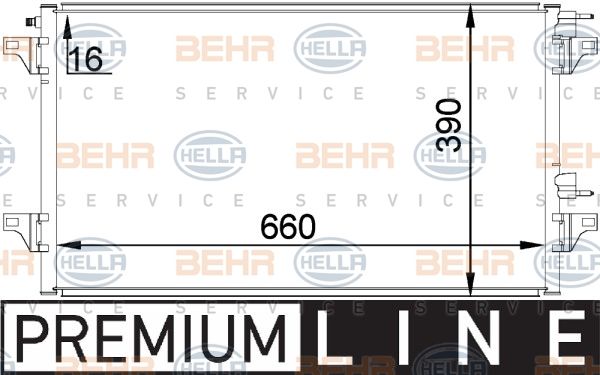 HELLA Lauhdutin, ilmastointilaite 8FC 351 300-341