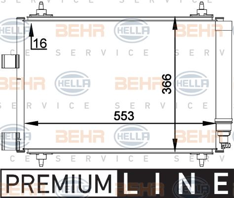 HELLA Lauhdutin, ilmastointilaite 8FC 351 300-661