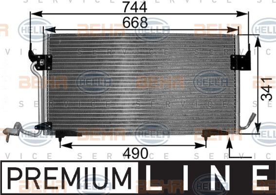 HELLA Lauhdutin, ilmastointilaite 8FC 351 301-281