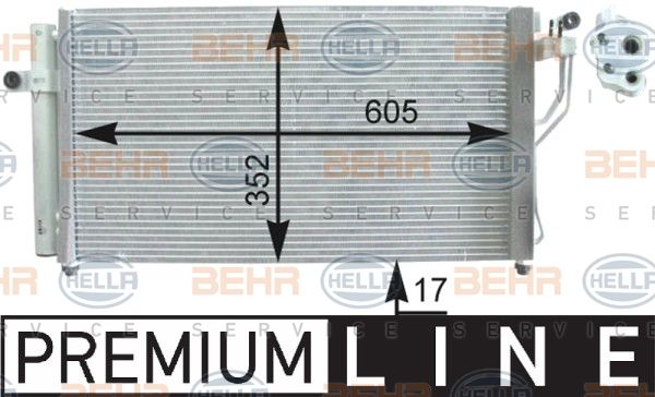 HELLA Lauhdutin, ilmastointilaite 8FC 351 303-171