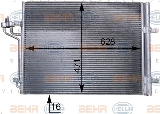 HELLA Lauhdutin, ilmastointilaite 8FC 351 343-191