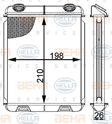 HELLA Lämmityslaitteen kenno 8FH 351 001-631