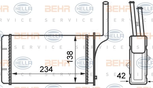 HELLA Lämmityslaitteen kenno 8FH 351 024-461