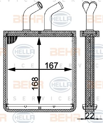 HELLA Lämmityslaitteen kenno 8FH 351 045-111