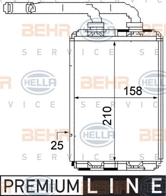 HELLA Lämmityslaitteen kenno 8FH 351 313-321