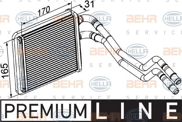 HELLA Lämmityslaitteen kenno 8FH 351 315-591