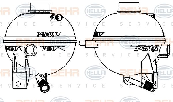 HELLA Nestesäiliö, jäähdytysneste 8MA 376 702-354