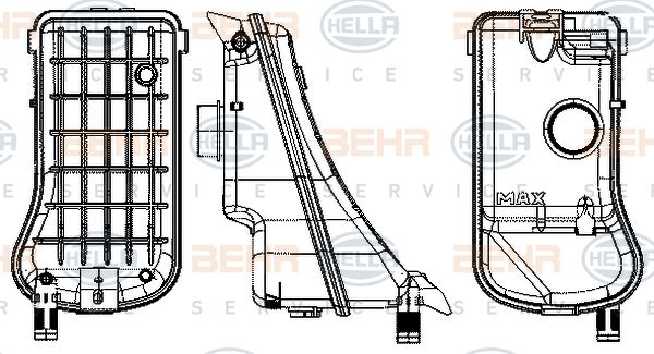 HELLA Nestesäiliö, jäähdytysneste 8MA 376 702-374