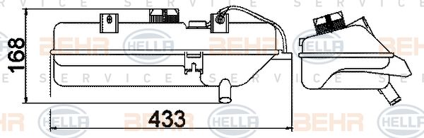 HELLA Nestesäiliö, jäähdytysneste 8MA 376 702-394