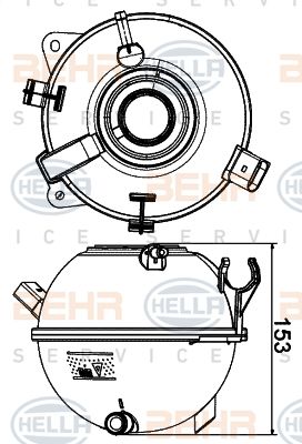 HELLA Nestesäiliö, jäähdytysneste 8MA 376 702-434