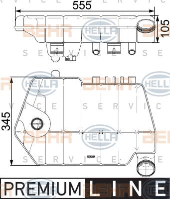 HELLA Nestesäiliö, jäähdytysneste 8MA 376 731-621