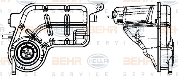 HELLA Nestesäiliö, jäähdytysneste 8MA 376 737-144