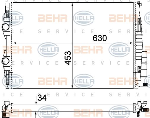 HELLA Jäähdytin,moottorin jäähdytys 8MK 376 700-405