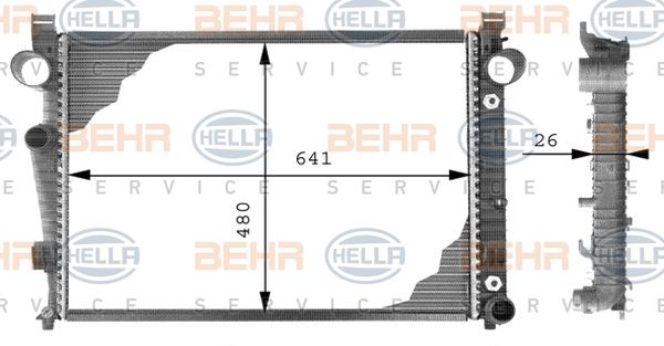 HELLA Jäähdytin,moottorin jäähdytys 8MK 376 710-284