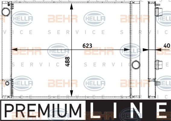 HELLA Jäähdytin,moottorin jäähdytys 8MK 376 729-501