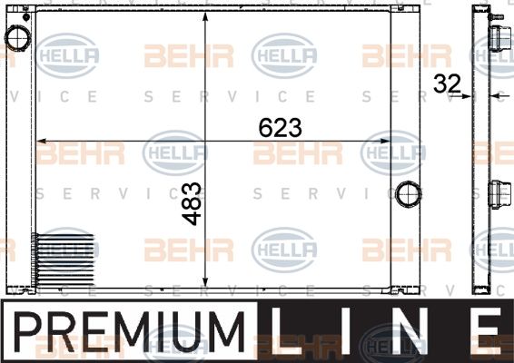 HELLA Jäähdytin,moottorin jäähdytys 8MK 376 753-591