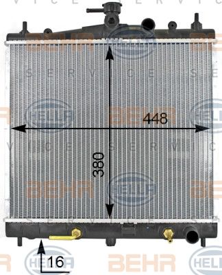 HELLA Jäähdytin,moottorin jäähdytys 8MK 376 787-641